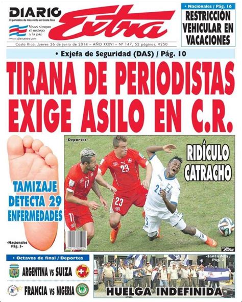Periódico Diario Extra Costa Rica Periódicos De Costa Rica Edición