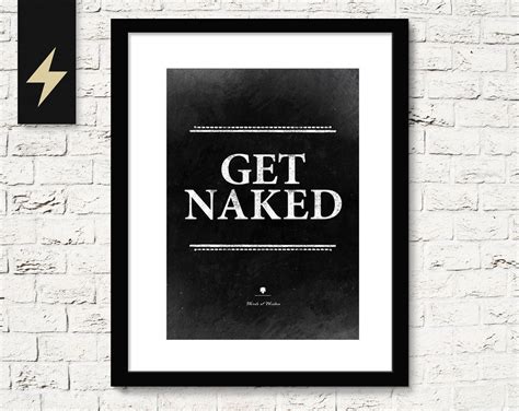 Get Naked Bathroom Decor Bedroom Decor Naughty Wall Art Etsy