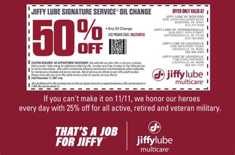 How To Get The Jiffy Lube Coupon First Responder Discount First