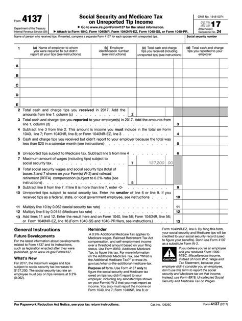 Form 4137 H R Block Fill And Sign Printable Template Online Us