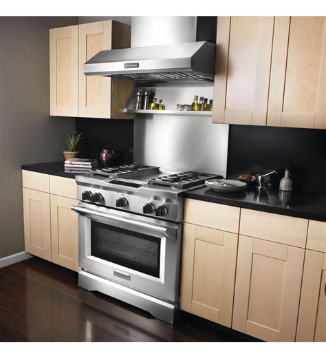 Keep the air in your kitchen fresh with this kitchenaid canopy range hood. KitchenAid® 36'' Wall-Mount 600-1200 CFM Canopy Hood ...