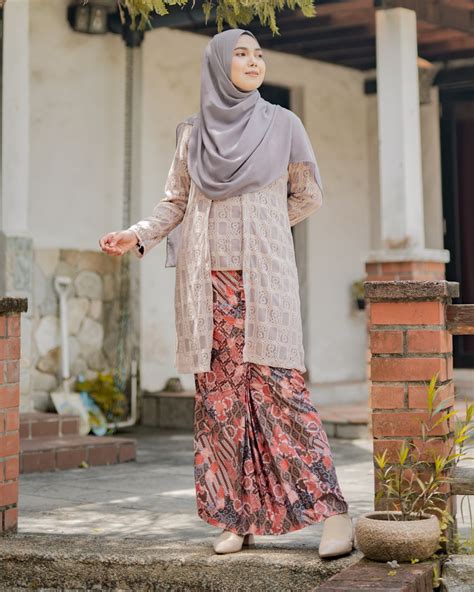 Baju Kebaya Lace Aviana Heather Purple Muslimahclothingcom