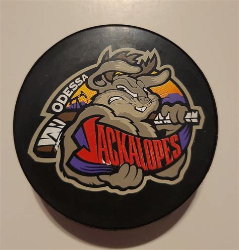 Vintage Odessa Jackalopes Chl Central Hockey League Official Game Puck
