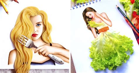 Realistic pencil drawings requires a lot of practice to achieve the desired results. 19 Year Old Artist Uses Real Objects To Complete Her ...