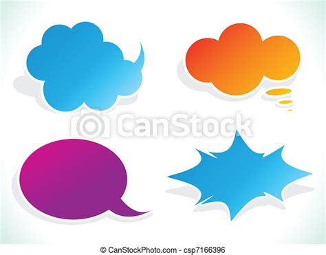 Clip Art Vector Of Abstract Multiple Callout Shapes Vector Illustration