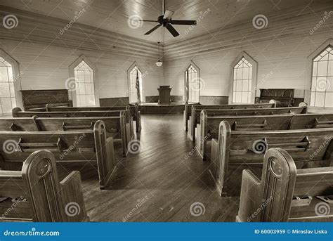 Interior Of A Historic Church In The Dothan S Landmark Park Editorial