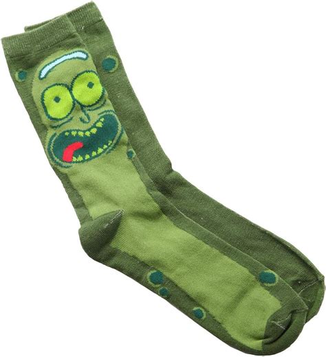 Rick And Morty Pickle Rick Adult Crew Socks Green One