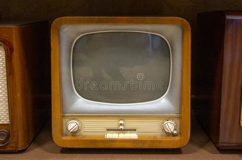 Old Grungy Vintage Tv Retro Technology Stock Photo Image Of