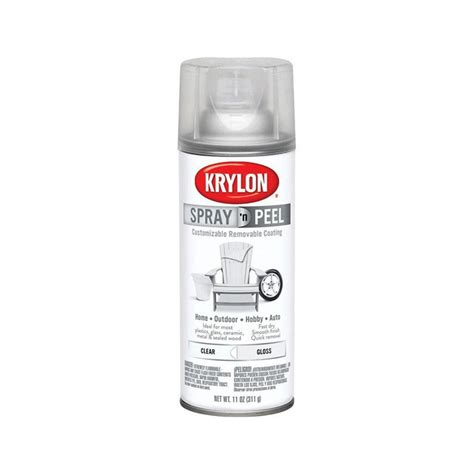Krylon Spray N Peel Clear Gloss Spray Paint 11 Oz
