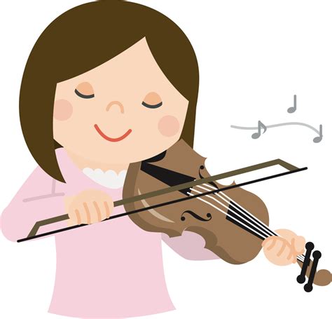 Onlinelabels Clip Art Girl With Violin