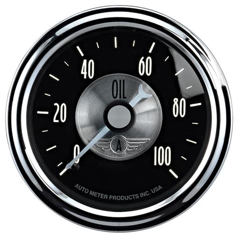 Autometer Prestige Series Black Diamond 2 116in 0 100 Psi Mechanical