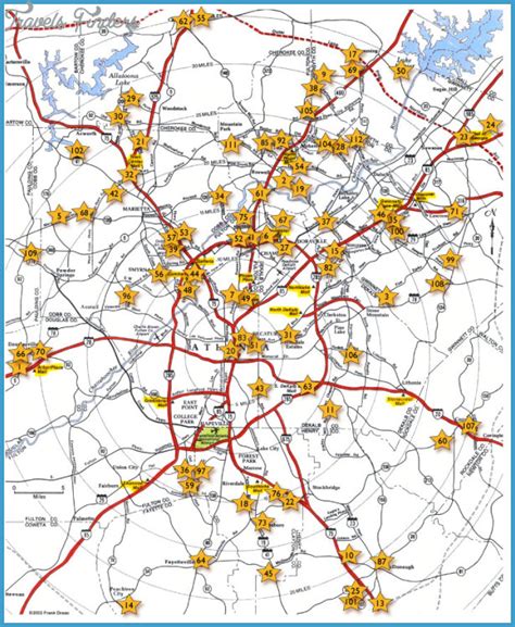 Atlanta Metro Map Travelsfinderscom