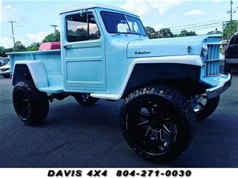 1954 Willys Jeep Restored Classic Lifted 4 Wheel Drive Pick Up 1 Blue