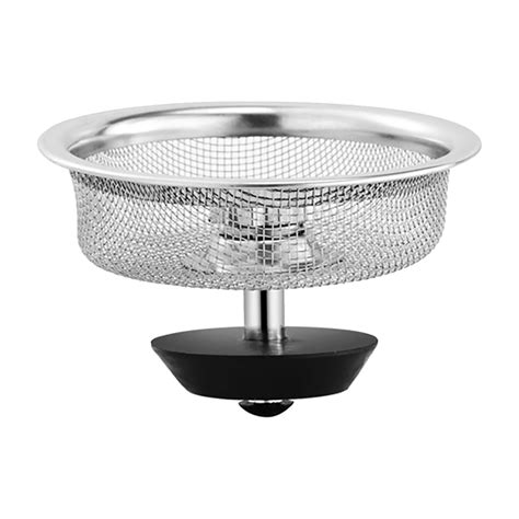 Kitchen Strainer Filter over Strainer Stainless Steel Plunger for
