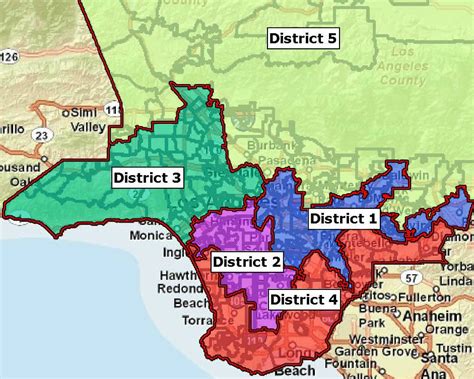 La County Supervisor District Map