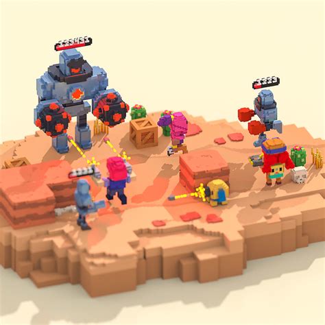 Players can get together with their friends in a group to try to defeat the team opponent in the special stage and collect all the available locations on the crystals. Brawl Stars - Fan Art | Domestika