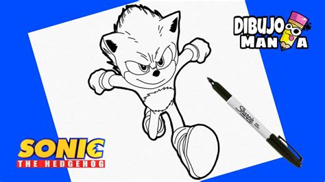 Como Dibujar A Sonic La Pelicula How To Draw Sonic Movie Youtube