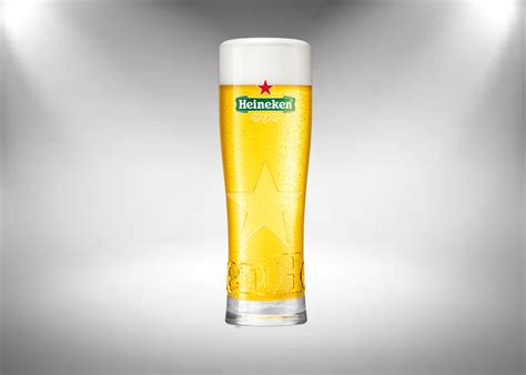 Heineken Star Beer Glass Green Logo Half Pint10oz
