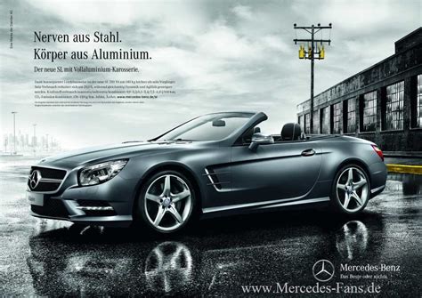 Mercedes in der Werbung Kampagnenstart für den Mercedes Benz SL mit