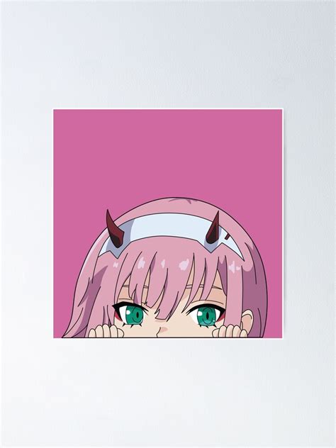 Anime Art Zero Two Car Decal Anime Car Peeking Stickers Anime Car