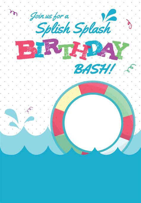 Paper And Party Supplies Beach Birthday Party Invitation Template Instant
