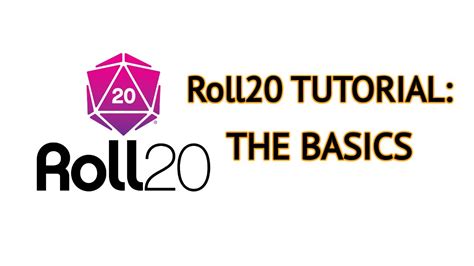 Roll20 Tutorial The Basics Youtube