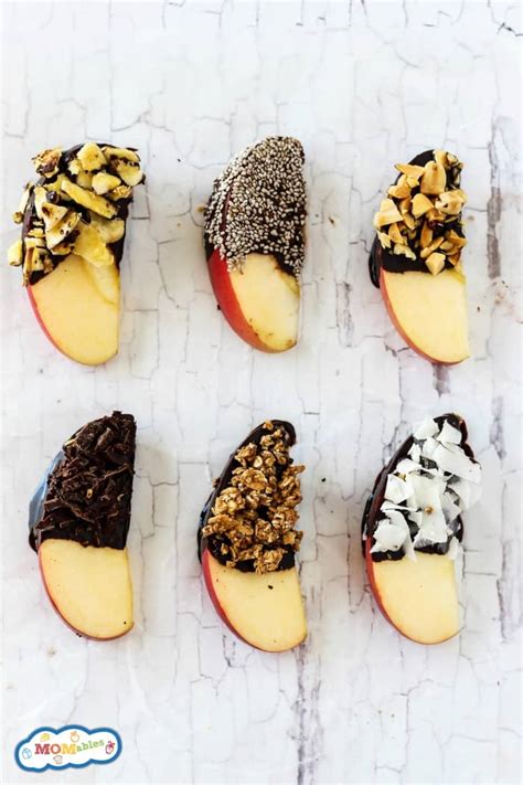Chocolate Covered Apple Slices 6 Ways Momables Good Food Plan