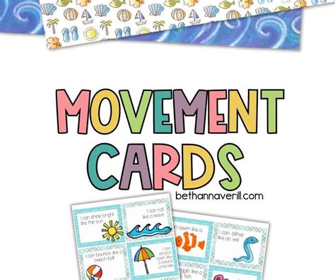 Ocean Movement Cards For Preschoolers