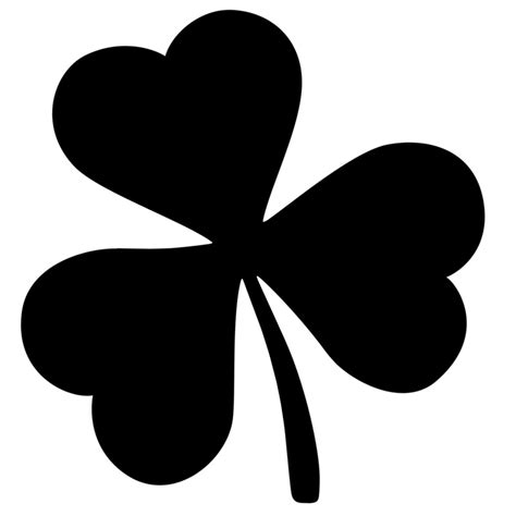 Shamrock Silhouette Great Powerpoint Clipart For Presentations