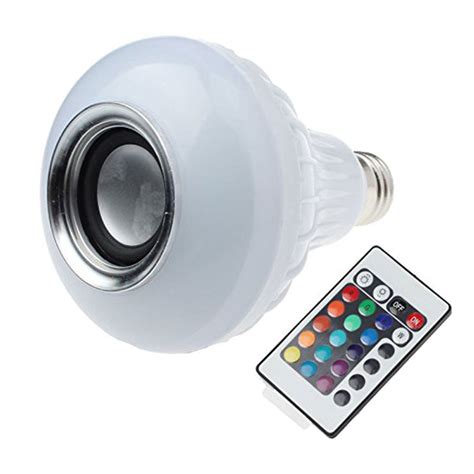 E27 Led Rgb Bulbs Wireless Bluetooth Speaker Lamp With Rf Remote