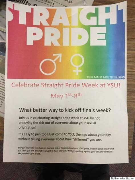 Straight Pride Posters Appear On Ohios Youngstown State University