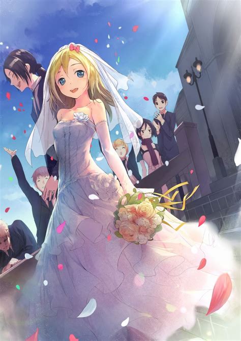 Anime Art Wedding Bride Groom Bridal Wedding Dress