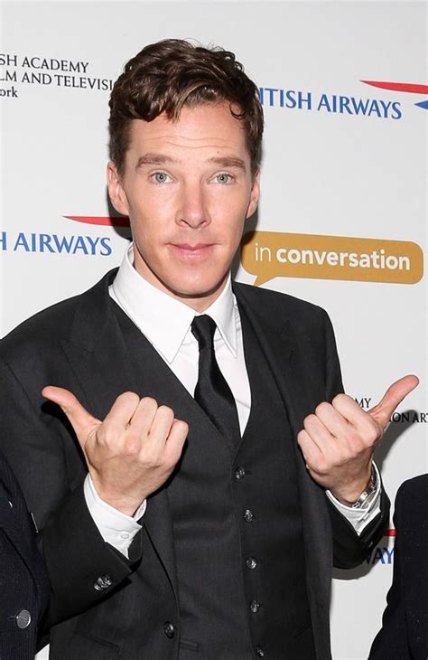 when he wore a suit and tie and did this unbelievably cute thumbs up pose 18 times benedict