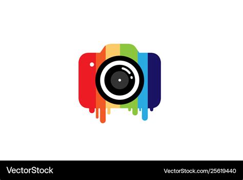 Creative Colorful Camera Logo Design Symbol Vector Image