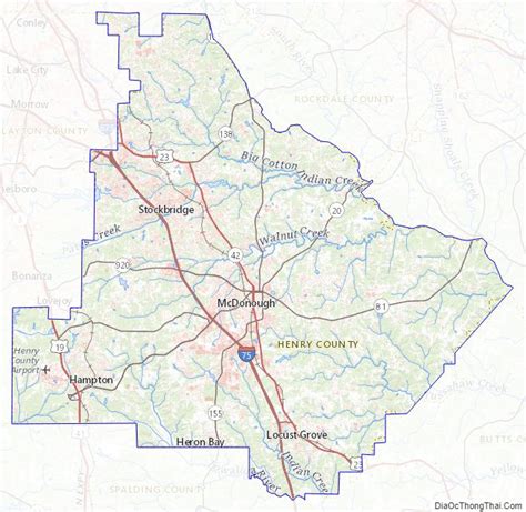 Map Of Henry County Georgia