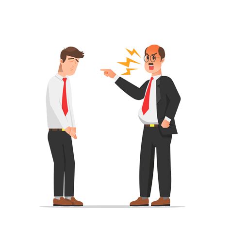 A Male Employee Is Being Scolded By His Boss 8097347 Vector Art At Vecteezy