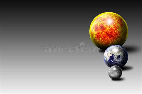 The Sun The Earth The Moon Stock Illustration Illustration Of Science