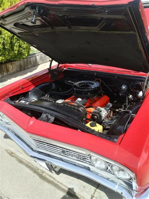 1966 Chevrolet Impala Convertible Red Rwd Manual Chrome For Sale