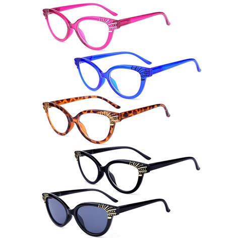 reading glasses large frame eyeglasses women r2123 5pack