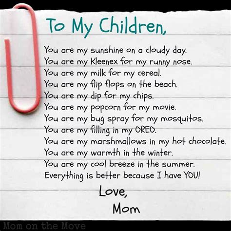 Letter To My Children On Mothers Day Mom On The Move Mommy Support