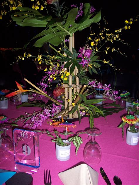 table centerpiece for luau the house decorating