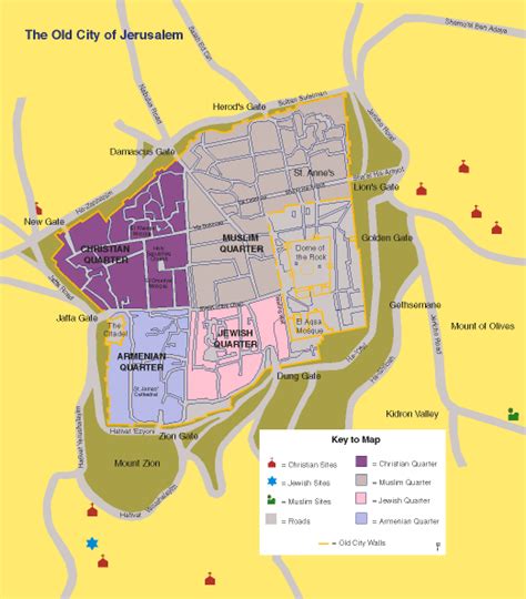 In earlier days, the name of the old city was actually shalem and. Jerusalem Old City Map • Mapsof.net