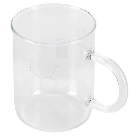 Hurrise Beaker Beaker Mug Borosilicate Glass Cup With Handle And Measuring Scale For Coffee Tea