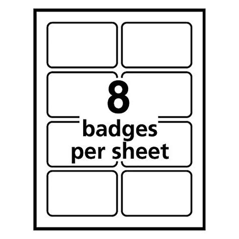Avery 5395 Adhesive Name Badge Labels Rectangular White Box Of 400