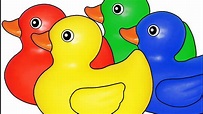 Rubber Ducks Teaching Colors - Learning Basic Colours Video for Kids ...
