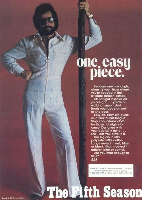 Style 70s Mens Fashion Ads Funny Fashion Groovy Fashion Jumpsuit Men