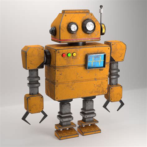cute robot low poly 3d robot models blenderkit
