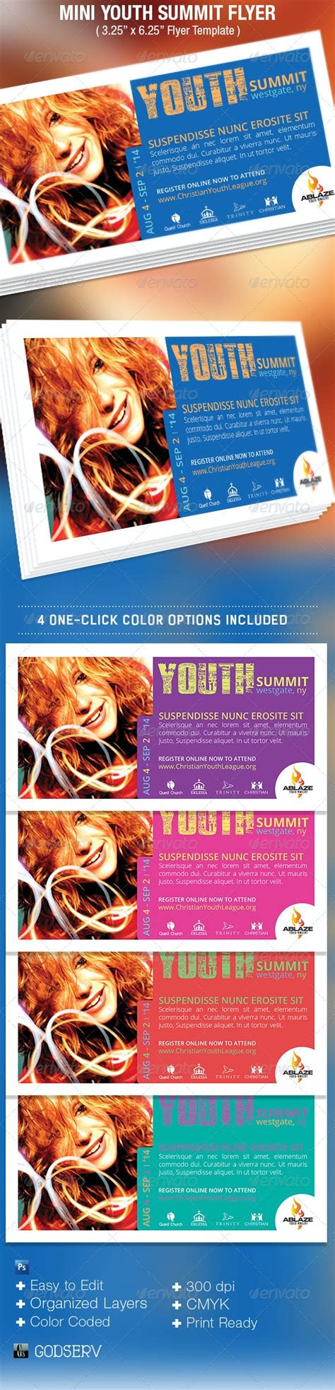 mini youth summit flyer template by godserv graphicriver
