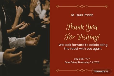 Thank You For Visiting Our Church Cards