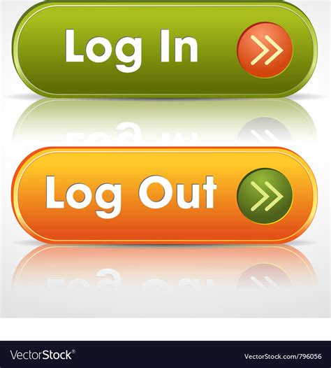 Login And Log Out Buttons Royalty Free Vector Image
